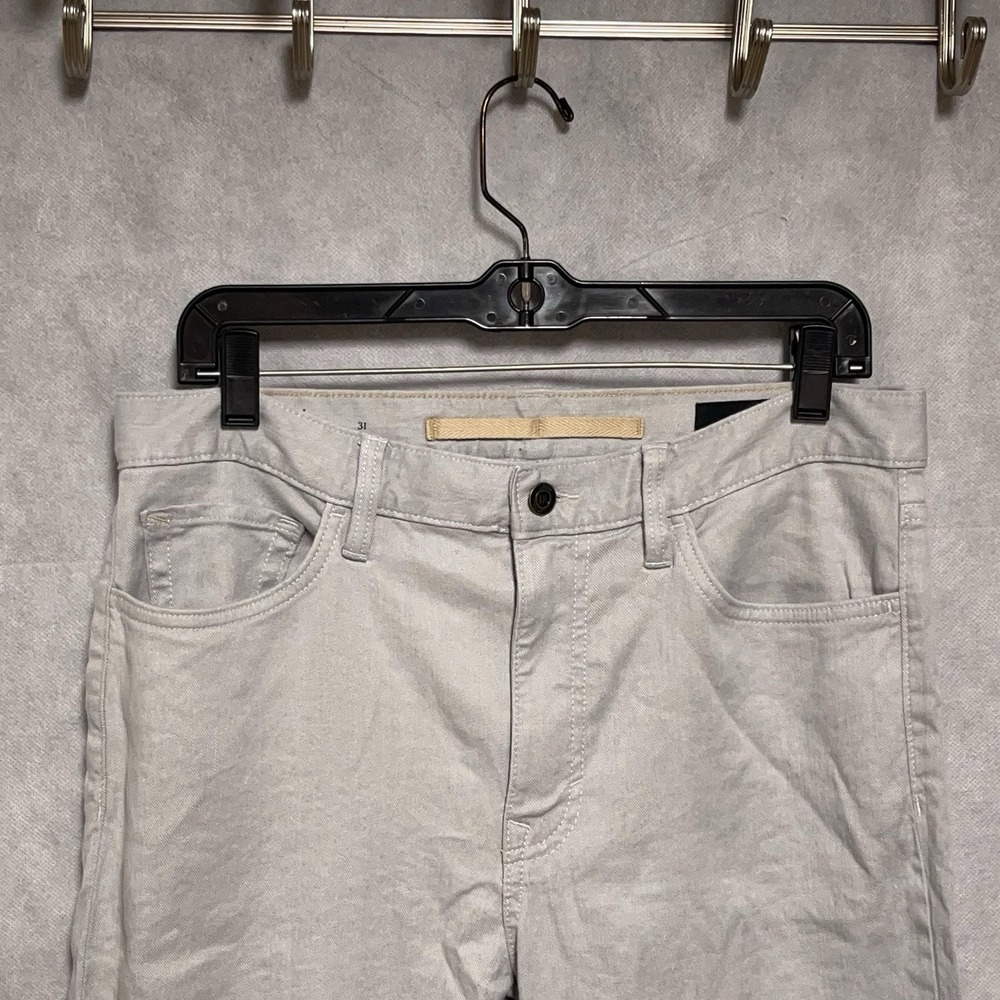 Banana Republic Pants Men's 31X30 Gray "The Traveler" Italian Linen Cotton Slim